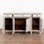 Swedish sideboard buffet with traditional diamond motif in drawers and door panels. Three drawers over four cabinet doors,...