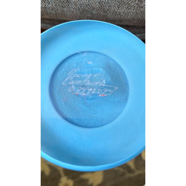 Young & Constantin Signed & Numbered Young & Constantin Studio Art Glass Trumpet Vase 1992 For Sale - Image 4 of 16