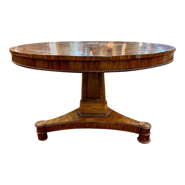 19th Century English Regency Style Rosewood Center Table For Sale