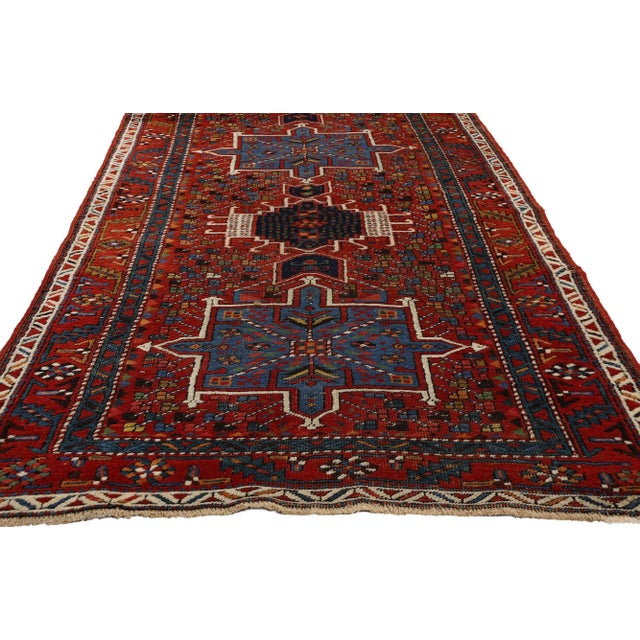 Vintage Persian Karaja Heriz Rug - 03'02 X 14'04 For Sale - Image 4 of 9