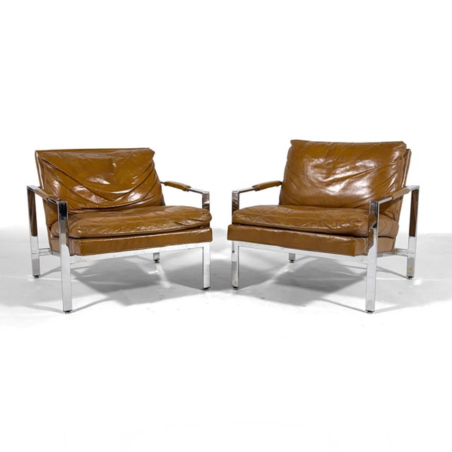 Mid-Century Modern Pair of Milo Baughman Lounge Chairs by Thayer Coggin For Sale - Image 3 of 12