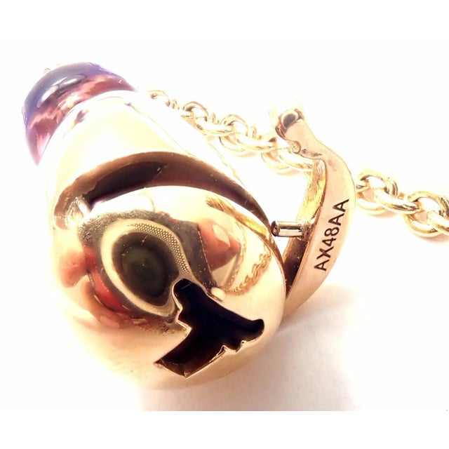 Metal Bulgari Mediterranean Eden Sautoir 18k gold amethyst ceramic necklace For Sale - Image 7 of 11