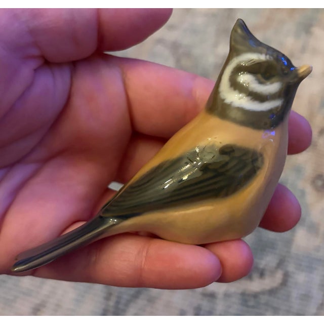 Royal Copenhagen “Crested Tit” Porcelain Figurine For Sale In Chicago - Image 6 of 8