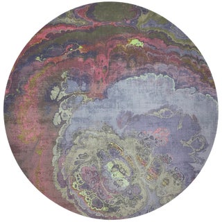 Nicolette Mayer Agate Taupe 16" Round Pebble Placemat, Set of 4 For Sale