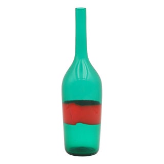 Green and Red Vase by Paolo Venini, 1950 For Sale