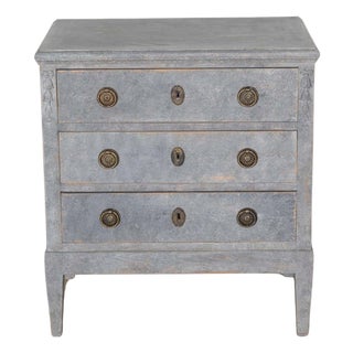 Swedish Painted Chest of Drawers in Grey-Blue, circa 1920 For Sale