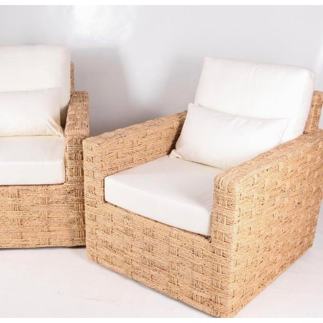 Wood Armchairs with Braided Junction, Set of 2 For Sale - Image 7 of 13