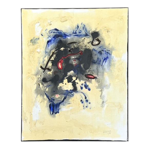 Vintage Original Abstract Oil Painting on Canvas
