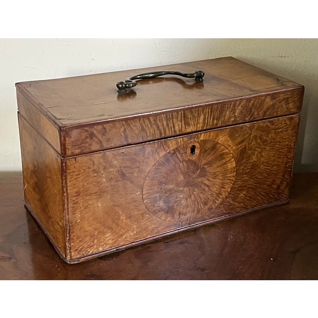 Antique 18th Century English George III Satinwood and Mahogany Tea Caddy Box Circa 1790 For Sale - Image 14 of 18
