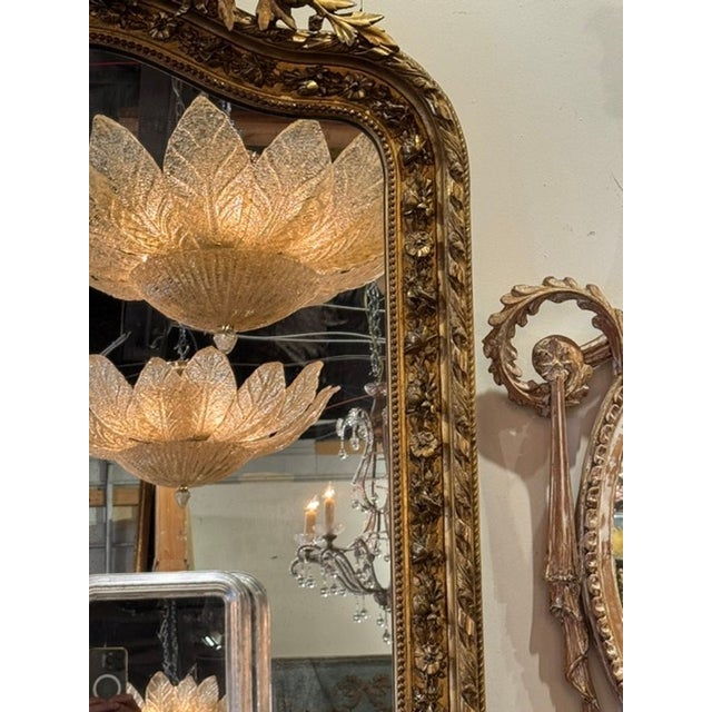 19th C. French Louis XVI Giltwood Mirror For Sale - Image 9 of 10