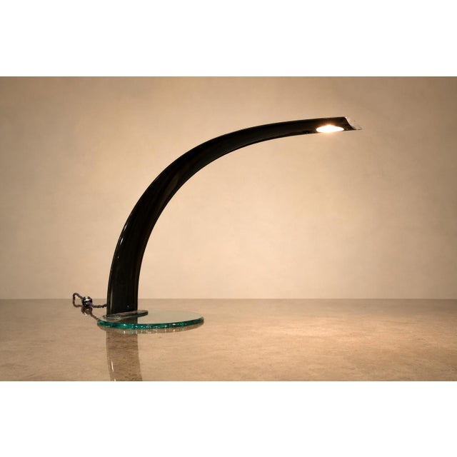 Brazilian Modern "Sonata 3759" Table Lamp in Enameled Metal and Glass, Enrico Furio Dominici, 1970 For Sale - Image 9 of 16