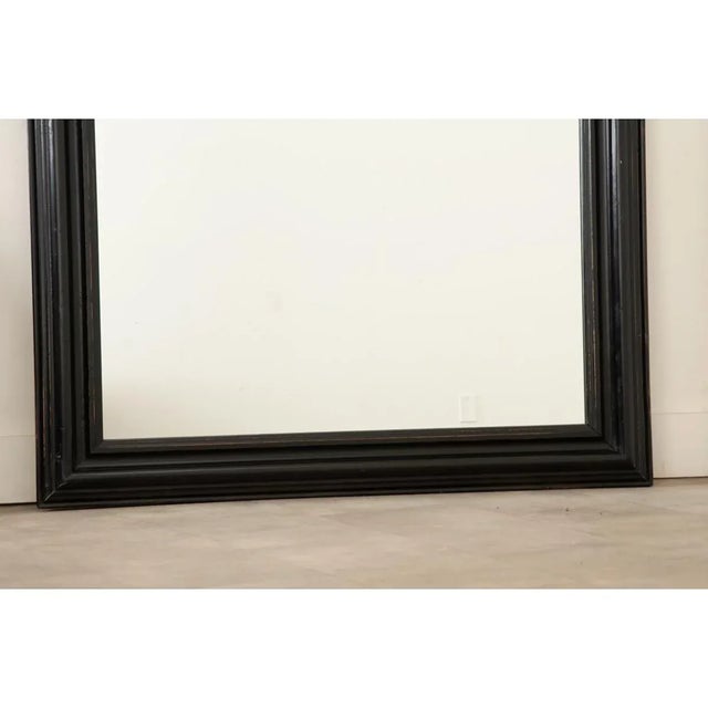 French French 19th Century Ebonized Bistro Mirror For Sale - Image 3 of 9