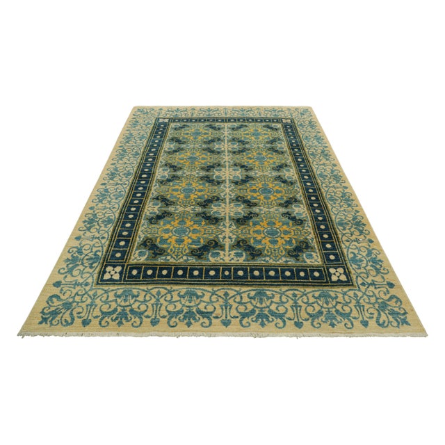 This hand-knotted wool 6x9 rug is an exciting new design in Rug & Kilim’s Modern Classics Collection— an eclectic...