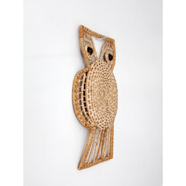 Vintage Woven Owl Wall Hanging For Sale - Image 9 of 10
