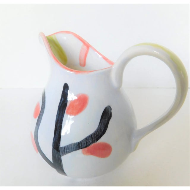 1970s Vintage Ceramic Artist-Signed Farmhouse Tree Creamer For Sale - Image 4 of 12