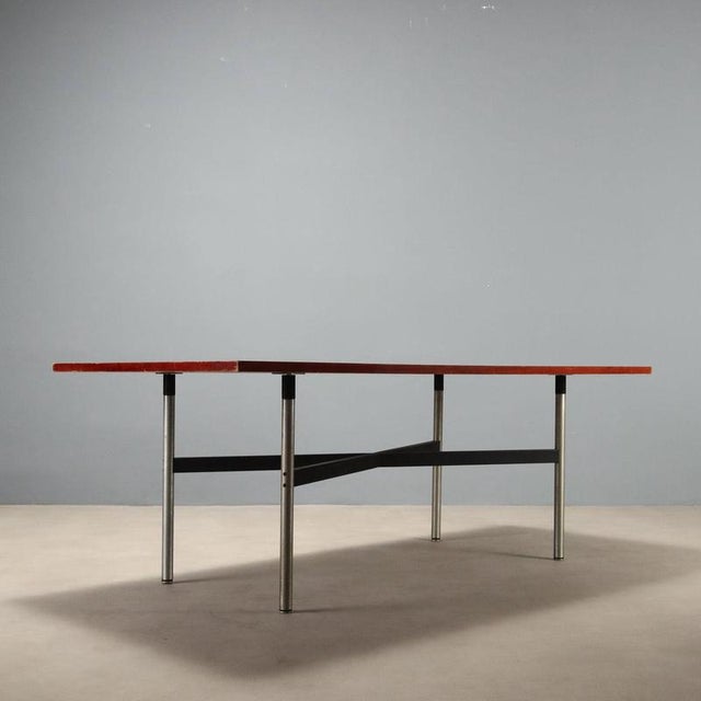 Brown Dining Table attributed to Katavolos, Kelley and Littell for ICF De Padova For Sale - Image 8 of 9