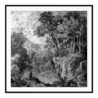 20" X 20" Grisaille Landscape Original Print 16th Century Style For Sale