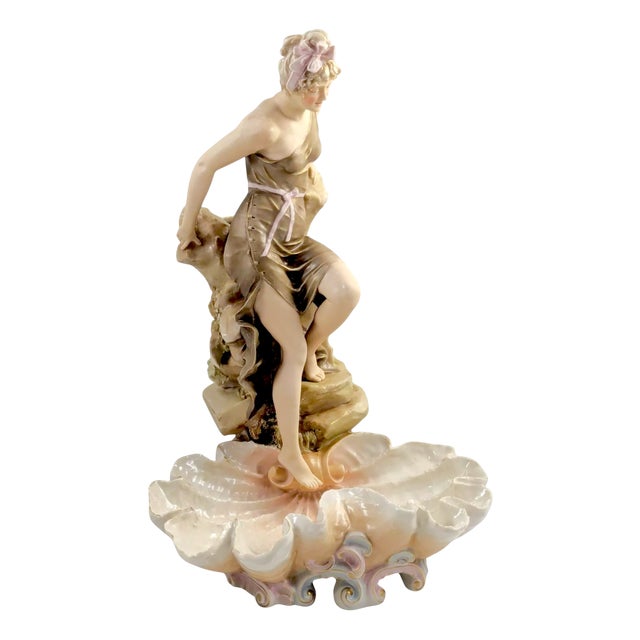 Large Art Nouveau Porcelain Centrepiece from Royal Dux, 1900 For Sale