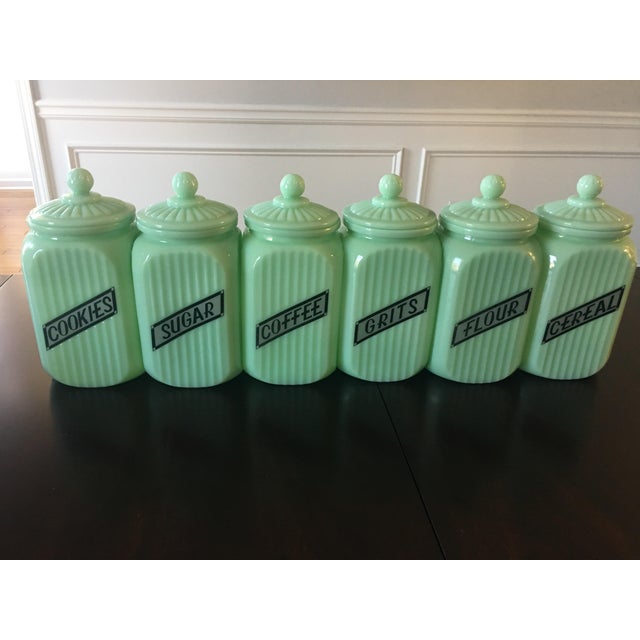 Vintage Collection of Jadeite Canisters Set of 8 Chairish