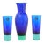 Royal Copenhagen Trio of Cobalt Blue Glass Vases For Sale