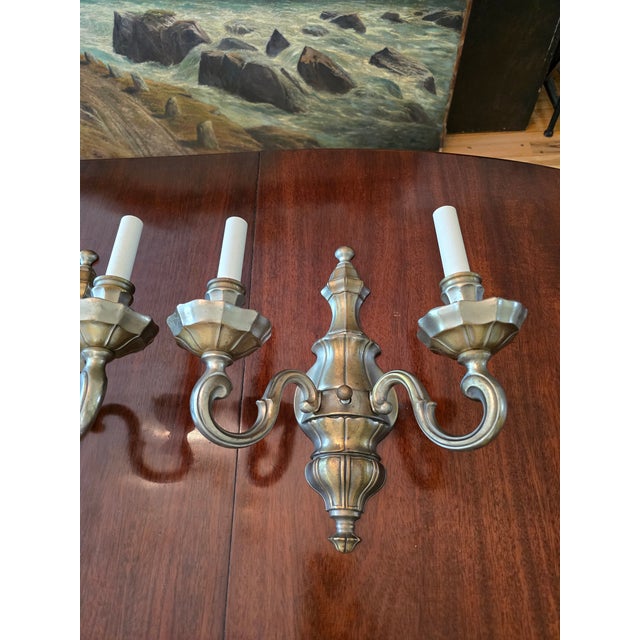 Mid-Century Modern Vintage Mid Century Pair Classical Sconces For Sale - Image 3 of 6