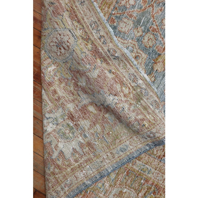 Early 20th Century Blue Rust Antique Persian Mahal rug no. j2235 For Sale - Image 5 of 10