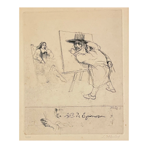 1965 Sigmund Abeles Portrait of Spinoza by Rembrandt Etching