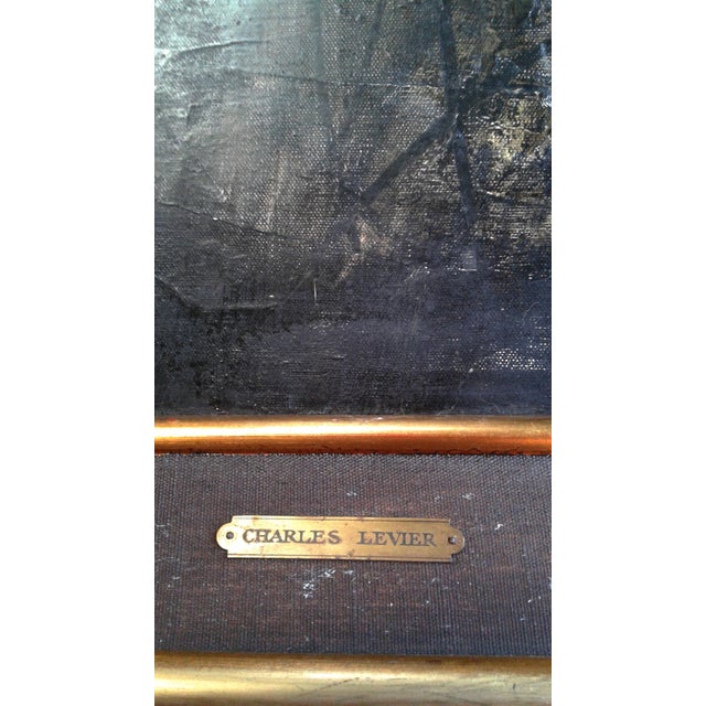 Modern 1970s Charles Levier ( 1920-2003 French) Original Oil Painting For Sale - Image 3 of 6