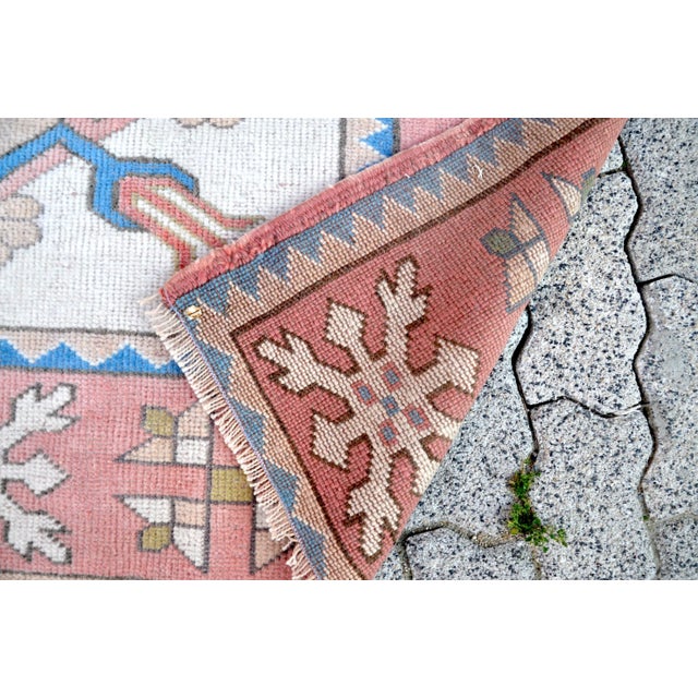 1960s 1960s Vintage Tribal Anatolian Oushak Rug For Sale - Image 5 of 11