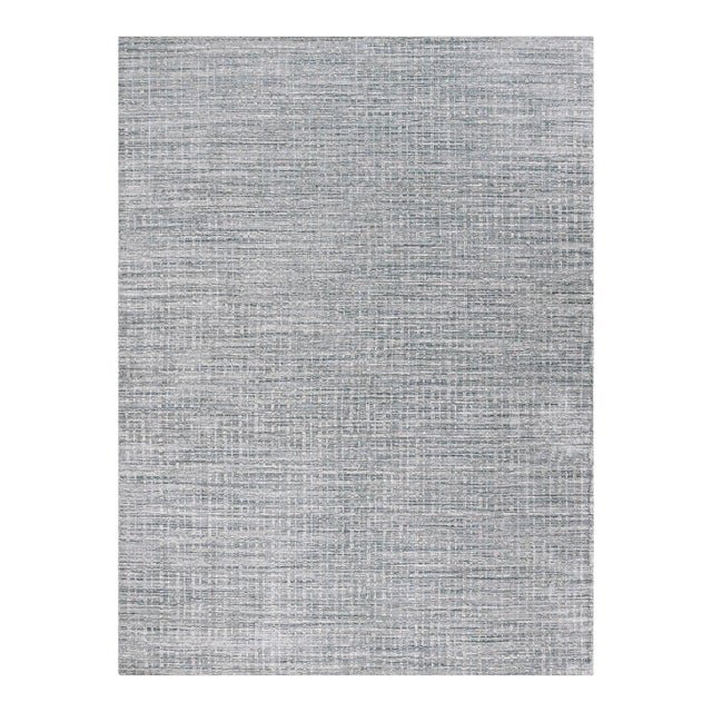 Simplicity Comfort Blue Beige Hand Loomed Rug 12'1 X 14'11 For Sale