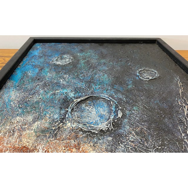 Mid Century Modern "Craters of the Moon" Original Oil Painting by Duffy C.1969 For Sale - Image 10 of 13