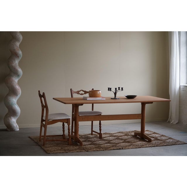 Mid-Century Modern Dining Room Table in Oak & Teak by Ditte & Adrian Heath, 1960s For Sale - Image 4 of 15