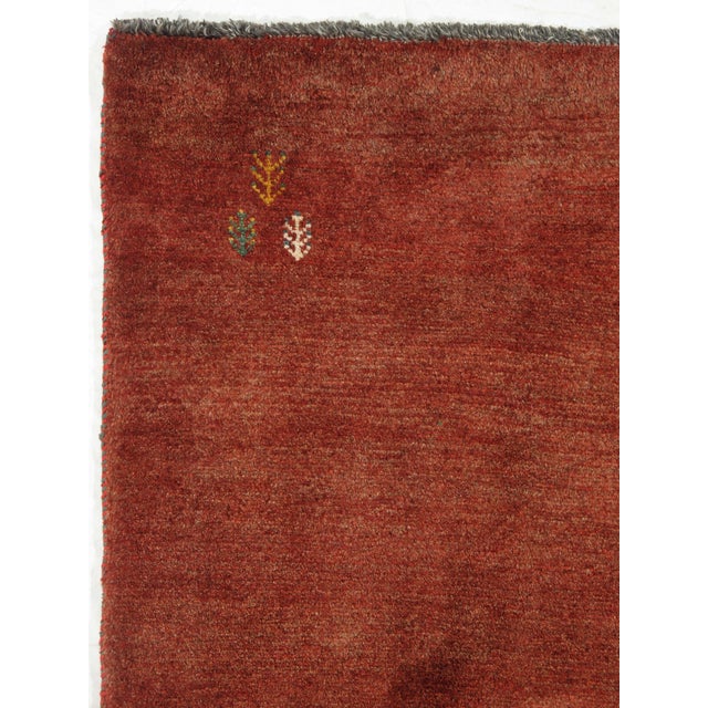 Contemporary Vintage Hand-Knotted Persian Gabbeh Rug 7'8" X 10'3" For Sale - Image 3 of 5