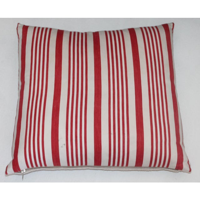 Vintage Red And White Stripe Ticking Pillow Chairish