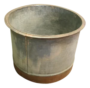 Large Galvanised Steel and Iron Cauldron Log Bin