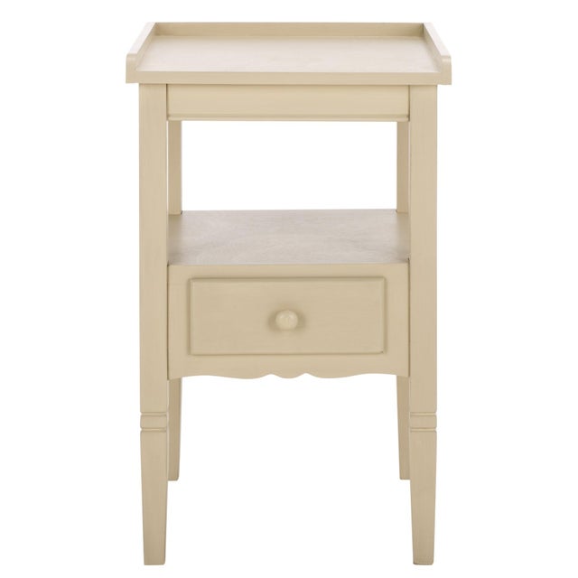Araminta 1 Drawer Accent Table in Sand For Sale - Image 10 of 10