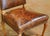 19th Century French Louis XV Walnut Desk Chair With Embossed Leather For Sale - Image 4 of 9