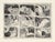 Abstracted print by Doris Ann Warner (American, 1925-2010). Nine panes are arranged in a three by three grid, each with a...