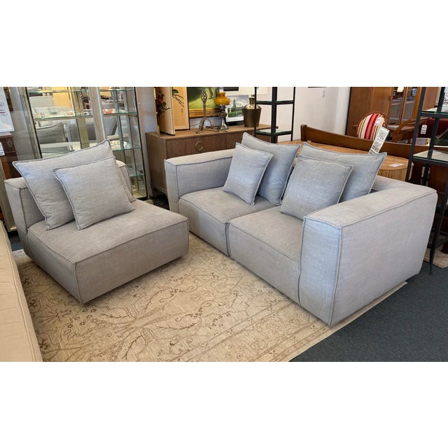 Modern Arhaus Motion Collection Coburn Sofa, Nomad Stone For Sale - Image 3 of 12