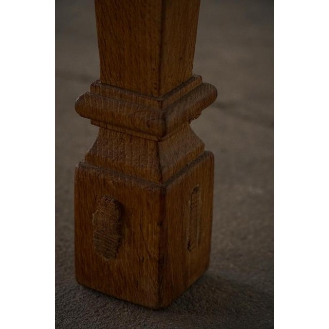 Mid-Century Carved Oak Bench, 1979 For Sale - Image 14 of 18