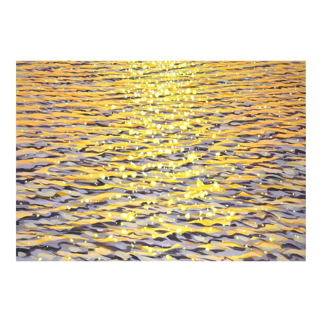 Light. Amber Evening.Original Modern Hand Painting For Sale