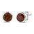 Immerse yourself in the vibrant allure of these exquisite stud earrings, each featuring a lab-created, color-treated red...