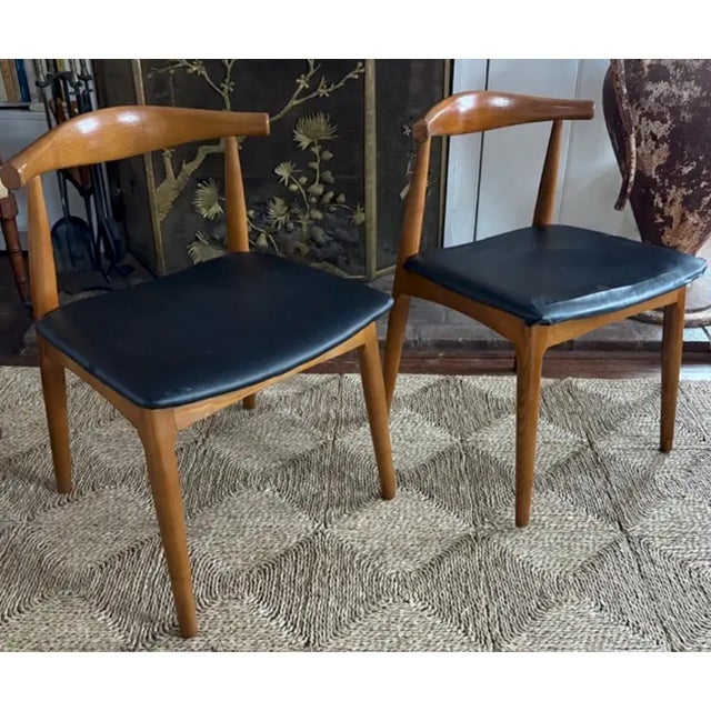 Wood Hans Wegner Elbow Chairs For Sale - Image 7 of 9