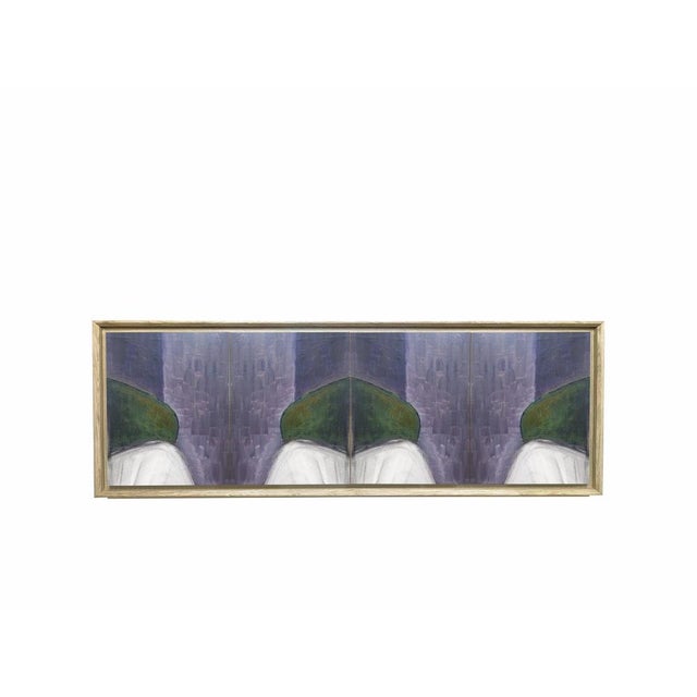 "Pittura Sei" sideboard. Beautiful oak sideboard with four doors and two internal shelves. Handcrafted with painted doors....