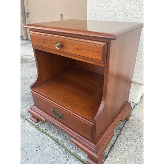 Solid Cherry Bedroom Side Table 1950s For Sale In Los Angeles - Image 6 of 11