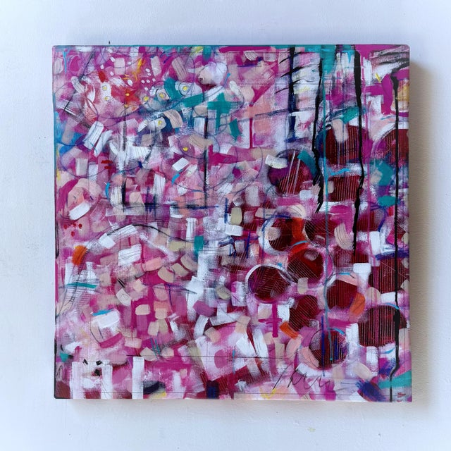 "French Pink" Medium: Acrylic and graphite Dimensions: 24 x 24 x 2D inches, gallery wrapped canvas This piece was created...