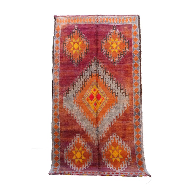 Orange 1980s Moroccan Vintage Handwoven Rug - 6'5" X 12'1" Ft For Sale - Image 8 of 8