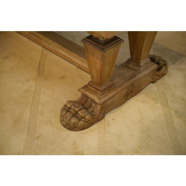 Large Sculptural Oak Table, 1950s For Sale - Image 11 of 14