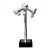 Vintage Modernist Chrome Table Lamp After Robert Sonneman For Sale
