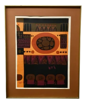 Mid Century Abstract Silkscreen Le 2/200, Signed & Framed